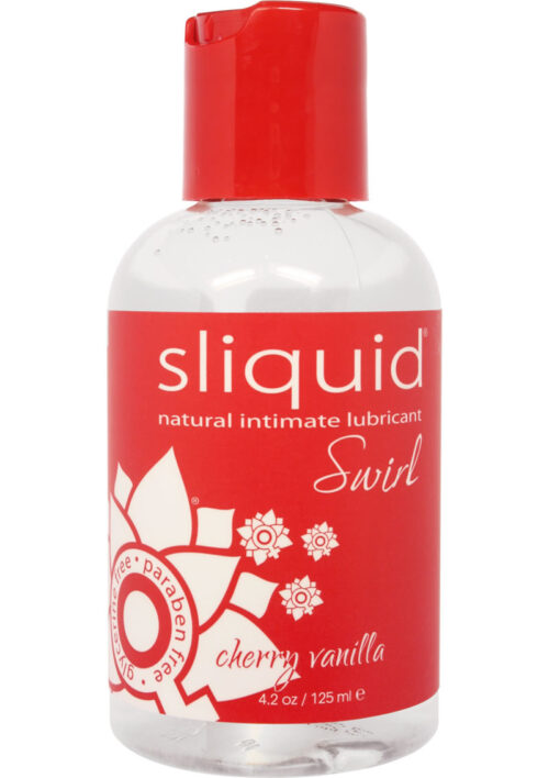 Sliquid Naturals Swirl Water Based Flavored Lubricant Cherry Vanilla 4.2oz