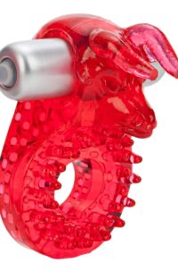 Couples Raging Bull Vibrating Cock Ring - Red