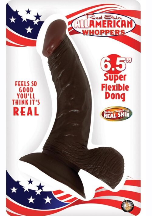 All American Whoppers Dildo with Balls 6.5in - Chocolate