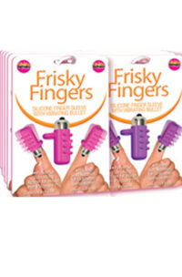 Frisky Fingers Silicone Finger Sleeve with Vibrating Bullet Purple