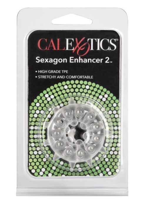 Sexagon Enhancer 2 Cock Ring - Clear