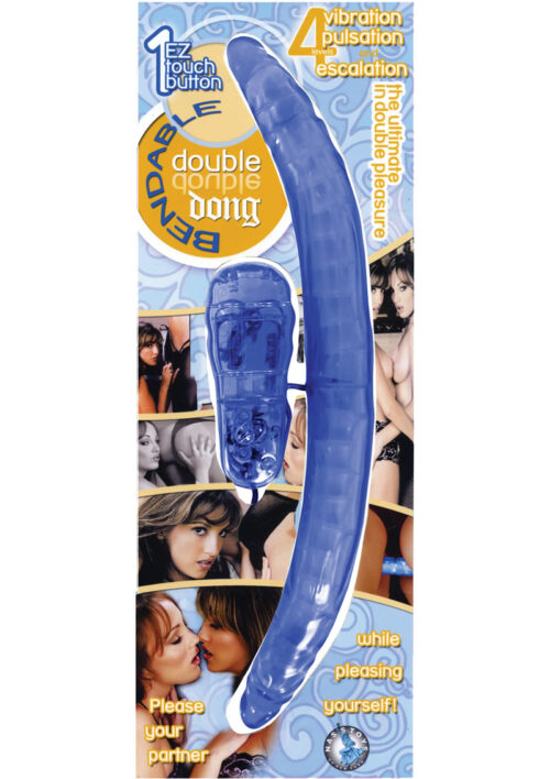 Bendable Double Dildo Vibrating Dildo - Blue