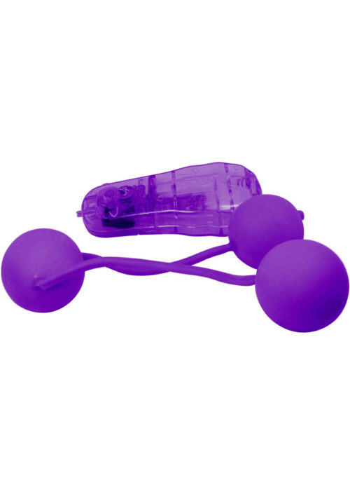 Real Skin Vibrating Ben-Wa Kegel Balls - Purple