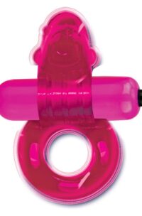 Purrfect Pets Tickle Me Dolphin Silicone Stimulator with Vibrating Bullet - Pink