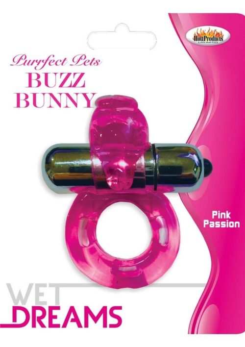 Purrfect Pets Buzz Bunny Stimulator with Vibrating Bullet - Pink
