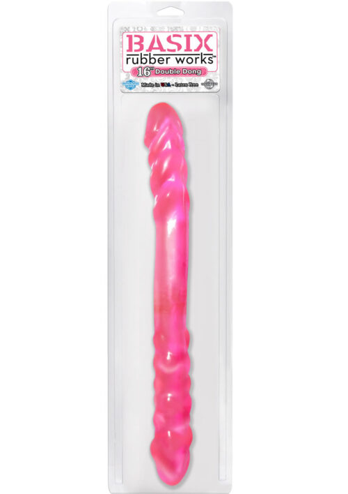 Basix Rubber Works 16 Inch Double Dong Pink