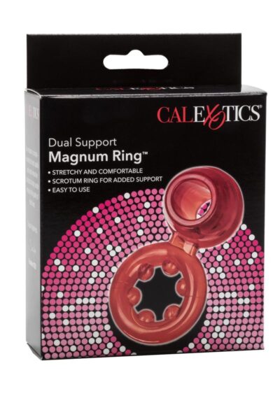 Dual Support Magnum Ring Cock Ring - Red