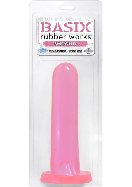 Basix Rubber Works Smoothy Dong 5 Inch Pink
