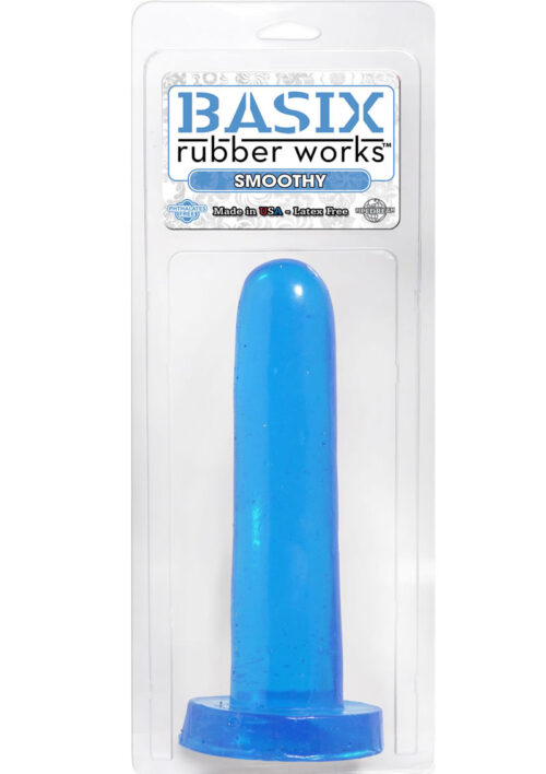 Basix Rubber Works Smoothy Dong 5 Inch Blue