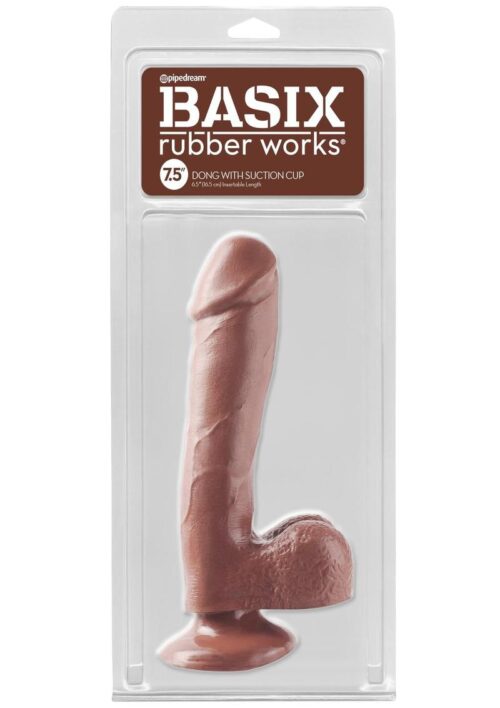 Basix Dong Suction Cup 7.5in - Brown