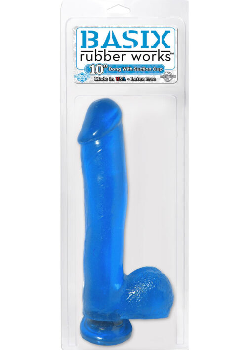 Basix Dong Suction Cup 10 Inch Blue