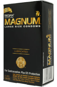 Trojan Condom Magnum Large Size Lubricated 12 Pack
