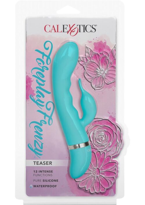 Foreplay Frenzy Teaser Silicone Rabbit Vibrator -Blue