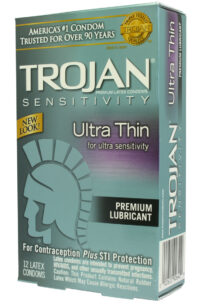 Trojan Condom Sensitivity Ultra Thin Lubricated 12 Pack