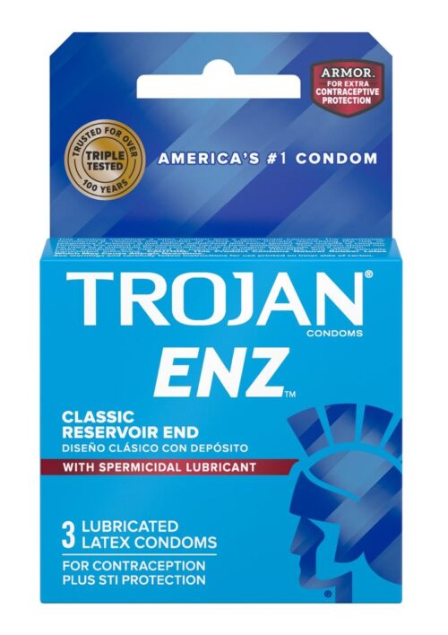 Trojan Enz Condom with Spermicidal Lubricant (3 pack)