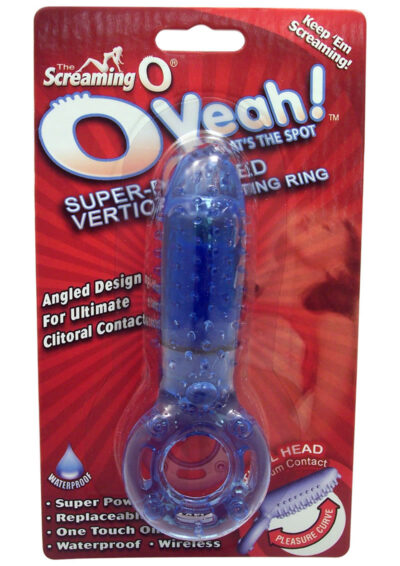 O Yeah Silicone Cock Ring Waterproof Blue