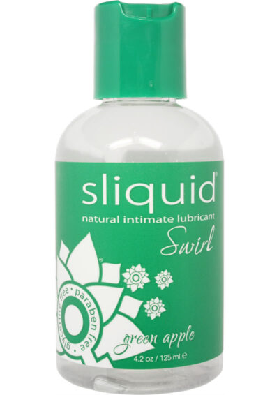 Sliquid Naturals Swirl Water Based Flavored Lubricant Green Apple Tart 4.2oz