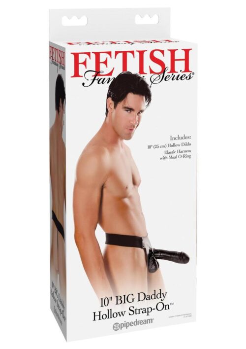 Fetish Fantasy Series Big Daddy Hollow Strap-On Dong 10in - Black