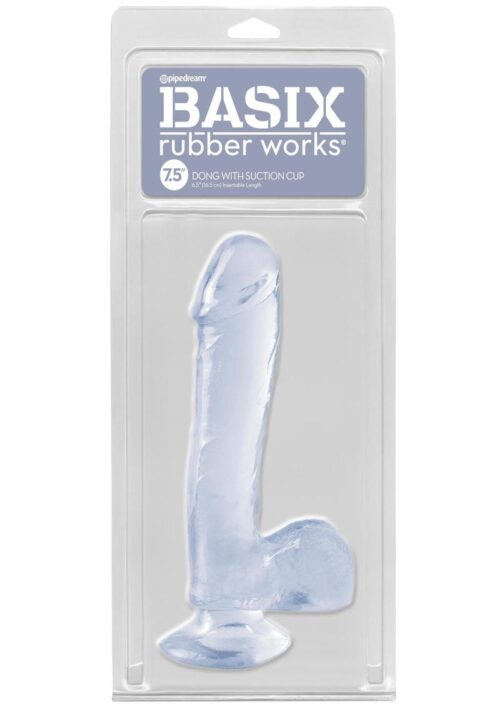 Basix Dong Suction Cup 7.5in - Clear