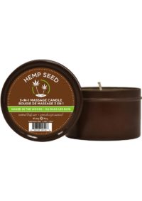 Earthly Body Hemp Seed 3 In 1 Massage Candle - Naked In The Woods 6oz