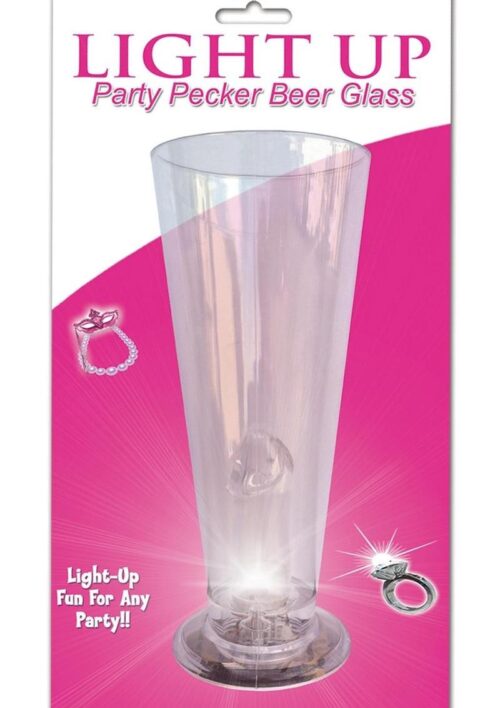 Party Pecker Light Up Party Beer Glass - Clear