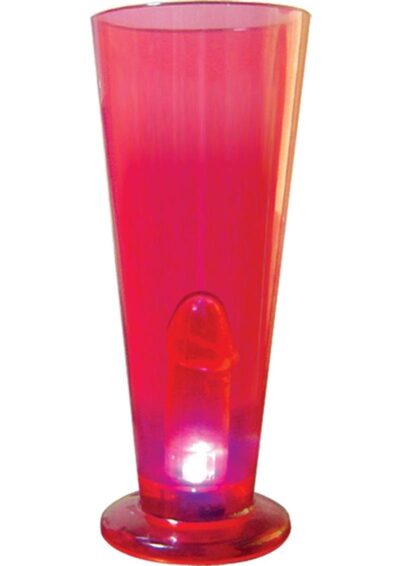 Party Pecker Light Up Party Beer Glass - Red