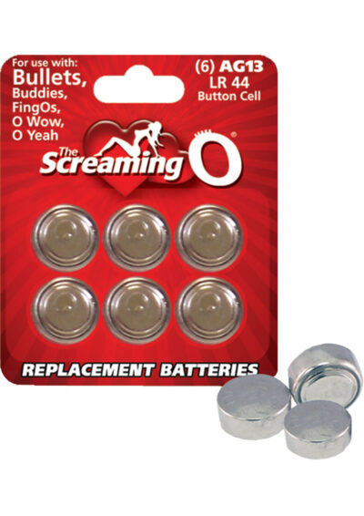 Screaming O Batteries AG13 LR44 Button Cell 6 Pack