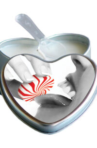 Earthly Body Heart-Shaped Hemp Seed Edible Massage Candle Mint 4oz
