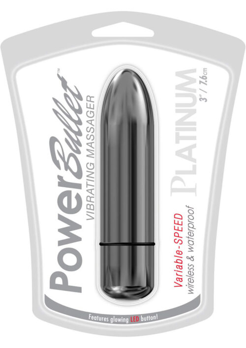 Power Bullet Platinum Vibrating Massager Bullet - Platinum
