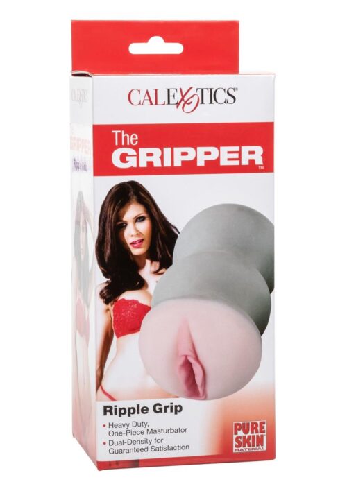 The Gripper Ripple Grip Dual Density Stroker - Pussy - Vanilla