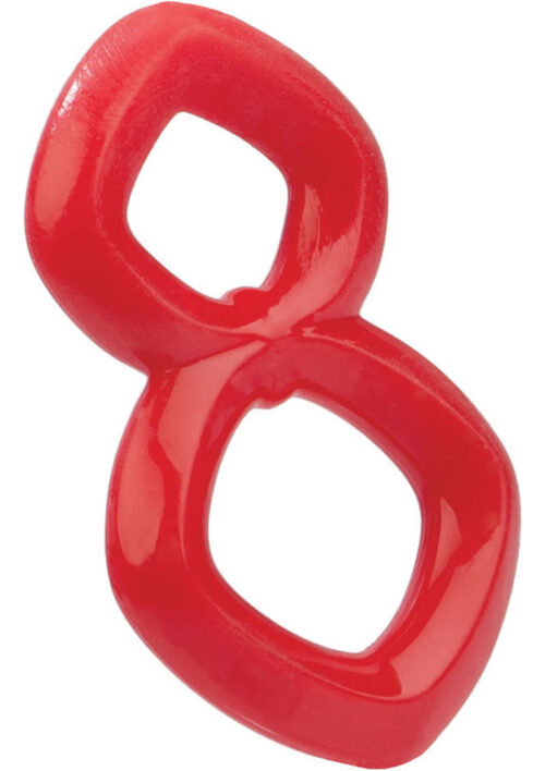 Crazy 8 Cock Ring - Red
