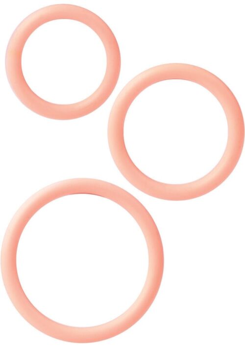 Silicone Support Rings Cock Rings (3 Piece Set) - Vanilla