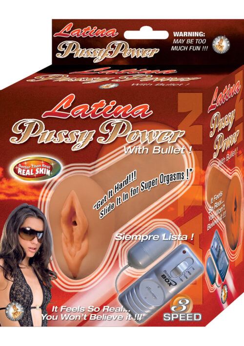 Latina Pussy Power Vibrating Pussy Masturbator- Pussy - Caramel