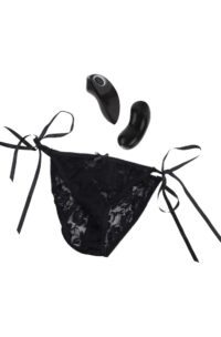 Little Black Panty Vibe Massager with Remote Control - Black