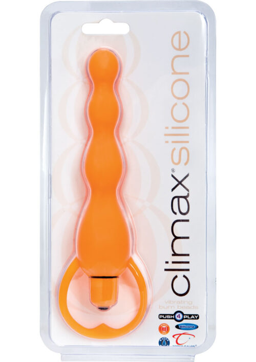 Climax Silicone Vibrating Bum Beads Waterproof Orange