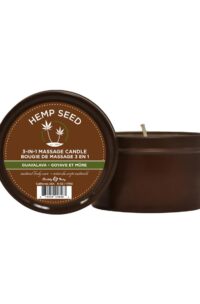 Earthly Body Hemp Seed 3 In 1 Massage Candle - Guavalava 6oz