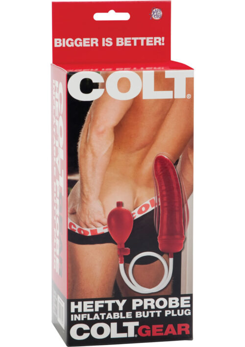 COLT Hefty Probe Inflatable Butt Plug -Red