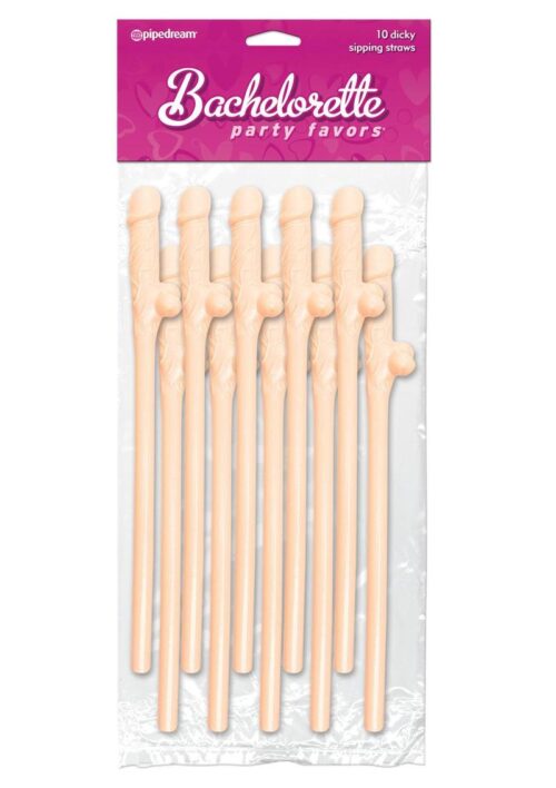 Bachelorette Party Favors Dicky Sipping Straws - Vanilla
