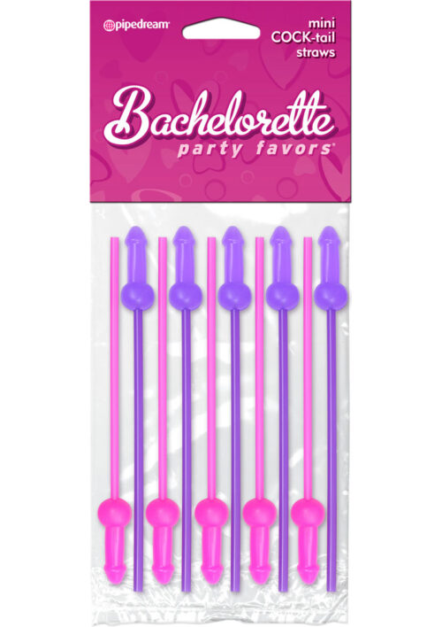 Bachelorette Party Favors Mini Cock Tail Straws 10 Per Pack