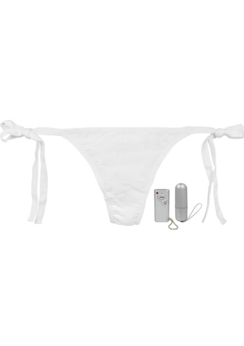 Vibro Panty Vibrating Bikini Remote Control Underwear Panty Vibe - One Size - White