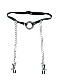 Fetish Fantasy Series Limited Edition O-Ring Gag and Nipple Clamps Black