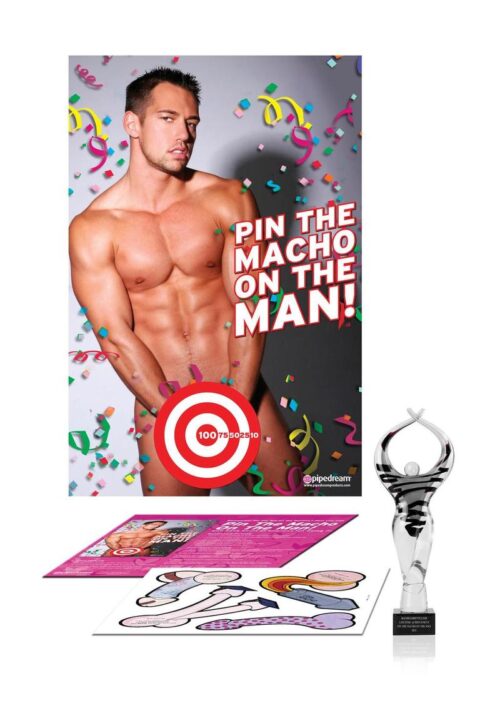 Bachelorette Party Favors Pin The Macho On The Man Party Game