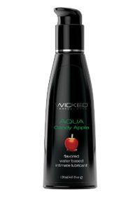 Wicked Aqua Water Based Flavored Lubricant Candy Apple 4oz