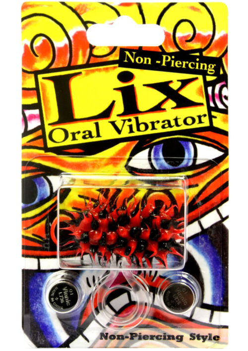 Lix Non Piercing Oral Vibrator Red Black