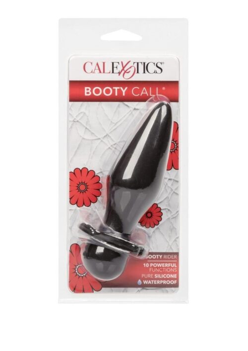 Booty Call Booty Rider Silicone Vibrating Butt Plug - Black