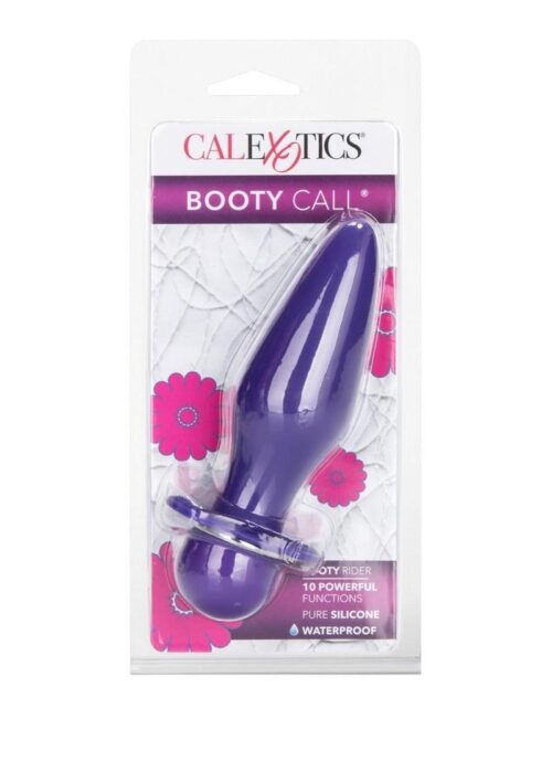 Booty Call Booty Rider Vibrating Silicone Butt Plug - Purple
