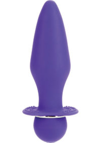 Booty Call Booty Rider Vibrating Silicone Butt Plug - Purple