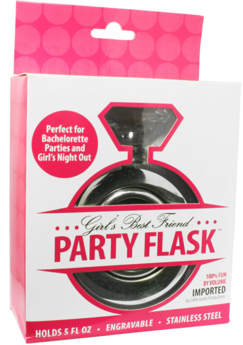 Girl`s Best Friend Party Flask 5oz