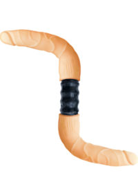 All American Whoppers Xtreme Vibrating Bend Double Dildo - Vanilla