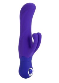Double Dancer Silicone Rabbit Vibrator - Purple